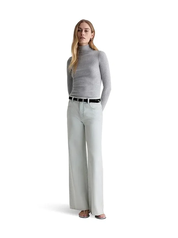 Джинсы Wide Leg модель Saige AG Jeans, Kings River — изображение 2 из 5, кремовый
