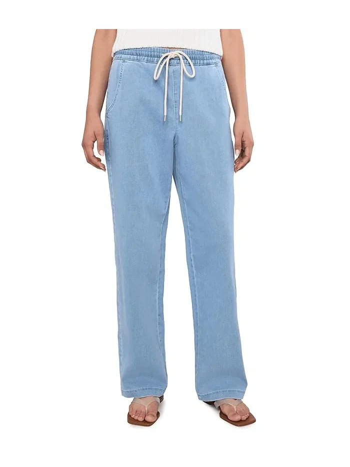 Джинсы прямые на завязке Relaxed Drawstring Pull-On Denim Pants NYDJ — изображение 1 из 5, пальмовый