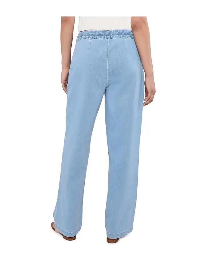 Джинсы прямые на завязке Relaxed Drawstring Pull-On Denim Pants NYDJ — изображение 4 из 5, пальмовый