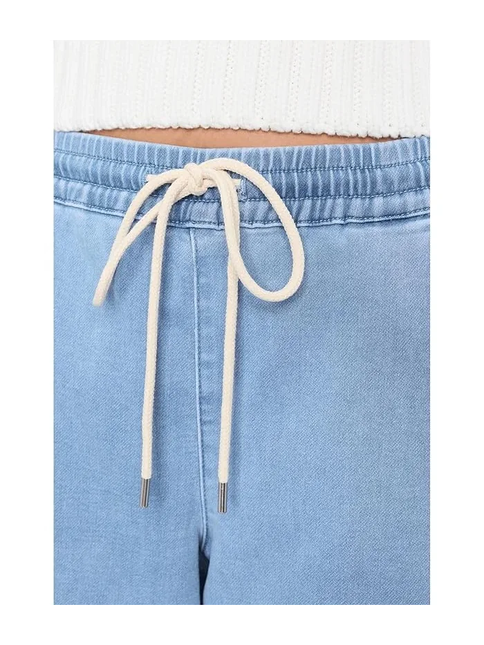 Джинсы прямые на завязке Relaxed Drawstring Pull-On Denim Pants NYDJ — изображение 5 из 5, пальмовый