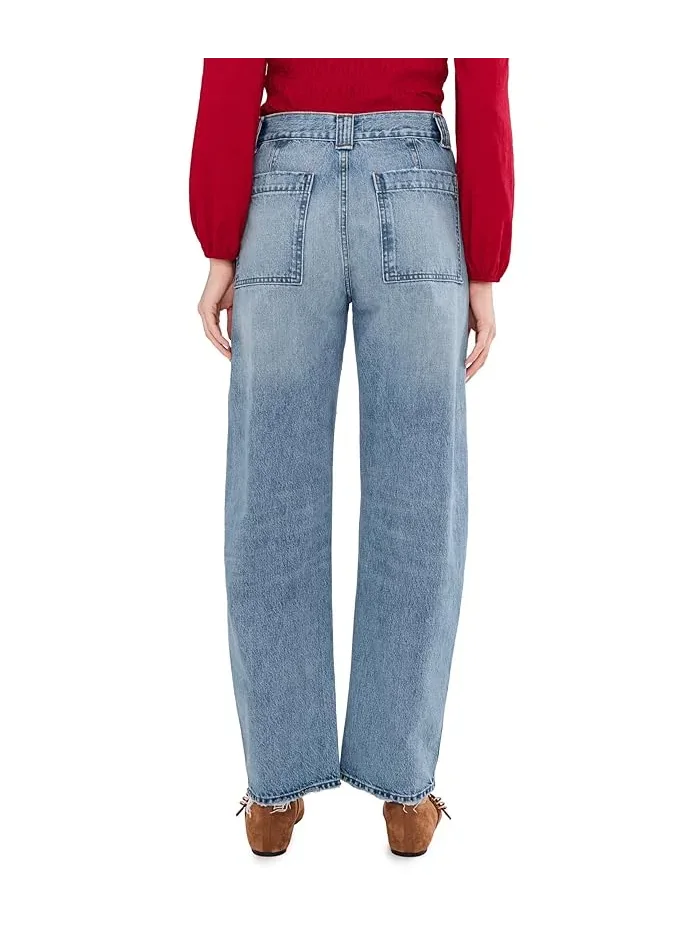 Джинсы balloon с военными карманами Madewell, Mckinney Wash — изображение 4 из 5, синий
