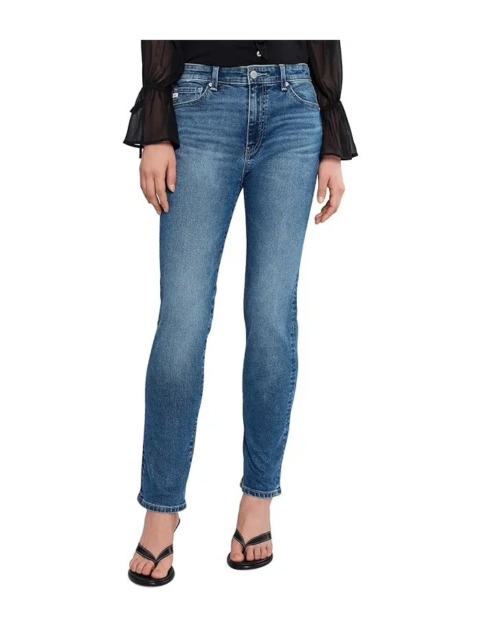 Джинсы Mari Mid-Rise Slim Straight AG Jeans, Charmed