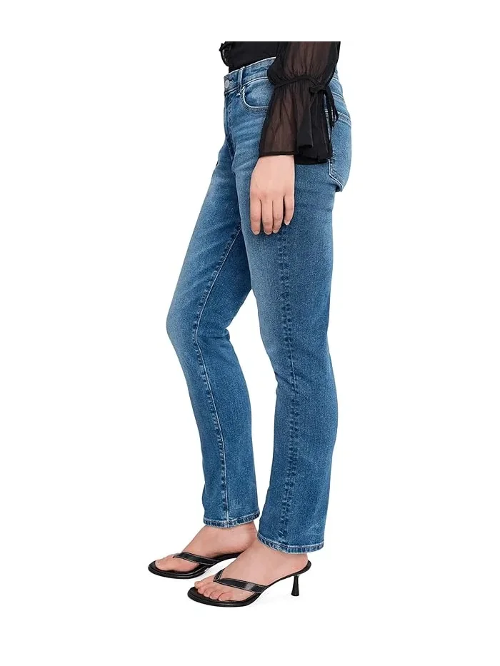 Джинсы Mari Mid-Rise Slim Straight AG Jeans, Charmed — изображение 3 из 5, чарм