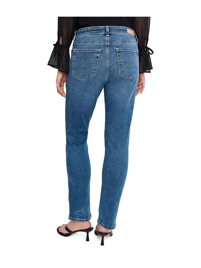 Джинсы Mari Mid-Rise Slim Straight AG Jeans, Charmed — изображение 4 из 5, чарм