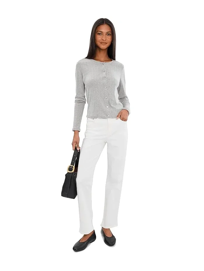 Джинсы прямые The Dean Easy Straight Madewell — изображение 2 из 5, белый