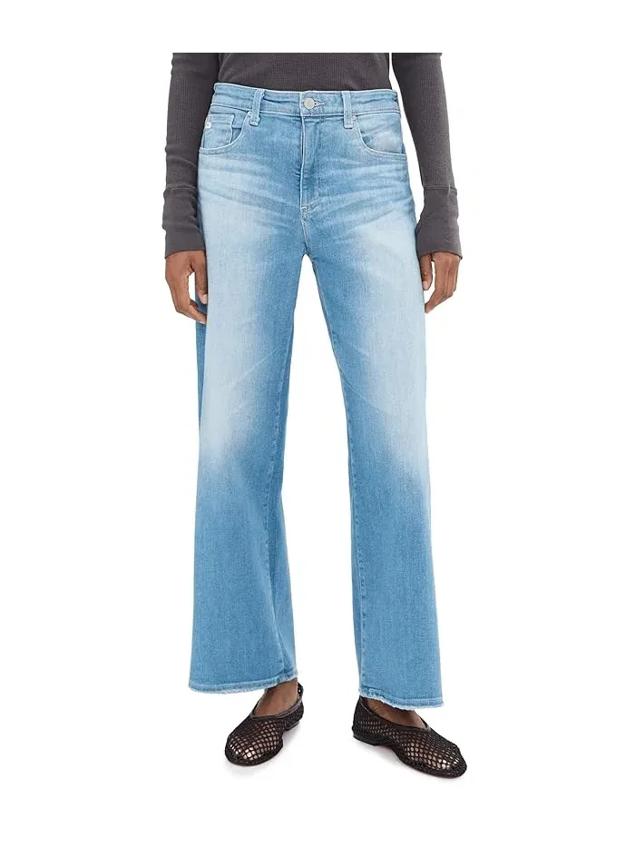 Джинсы широкие средней посадки укороченные Saige AG Jeans