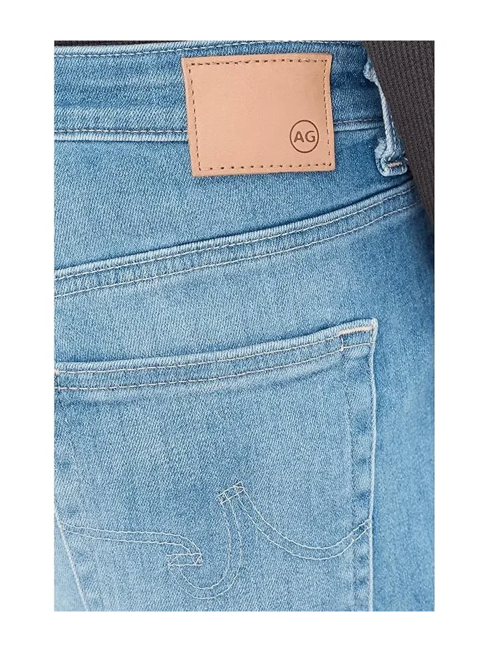 Джинсы широкие средней посадки укороченные Saige AG Jeans — изображение 5 из 5, розовый