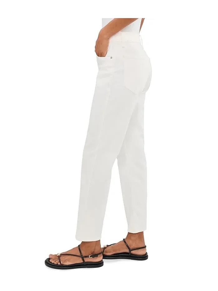 Джинсы прямые высокая посадка The Short Dean Easy Straight Jean Madewell — изображение 3 из 5, белый