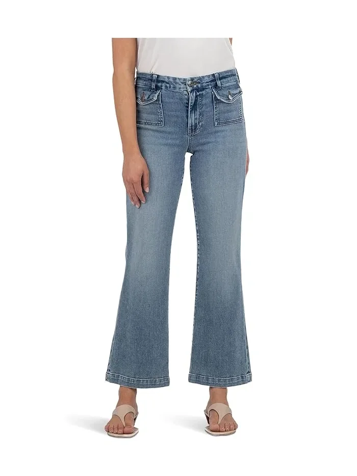 Джинсы клеш Kelsey High Rise Ankle Flare KUT from the Kloth, Wealth