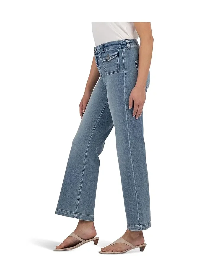 Джинсы клеш Kelsey High Rise Ankle Flare KUT from the Kloth, Wealth — изображение 2 из 4, богатство