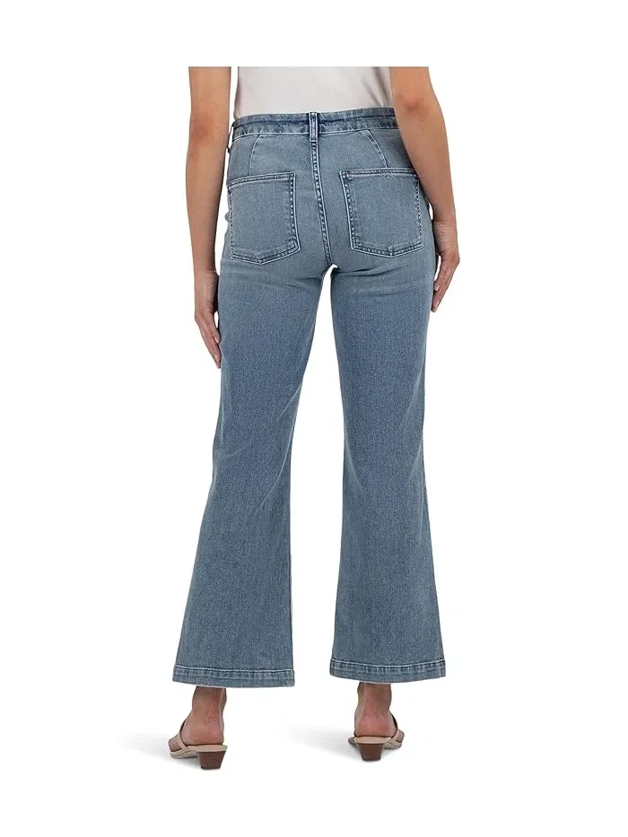 Джинсы клеш Kelsey High Rise Ankle Flare KUT from the Kloth, Wealth — изображение 3 из 4, богатство