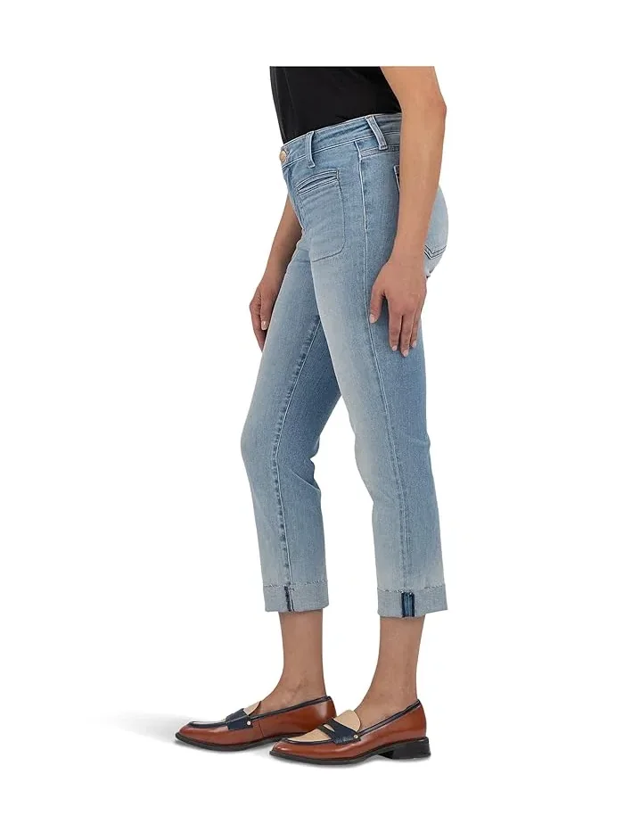 Джинсы прямого кроя Amy Crop KUT from the Kloth, Valor — изображение 2 из 4, валор