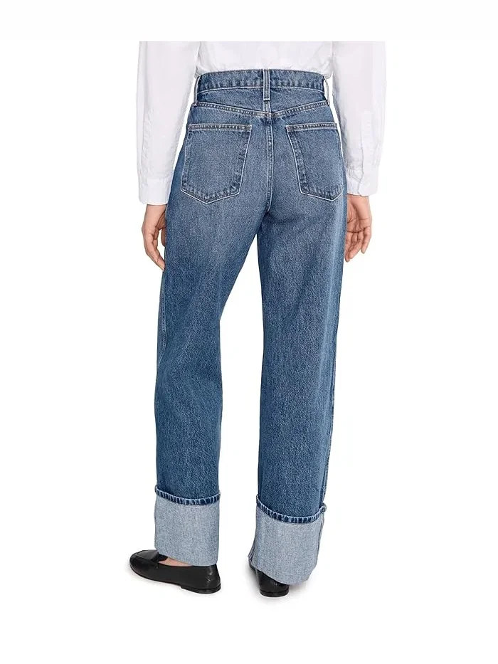 Джинсы с манжетами The Harlowe Cuffed Joe's Jeans, Classic — изображение 4 из 5, бежевый