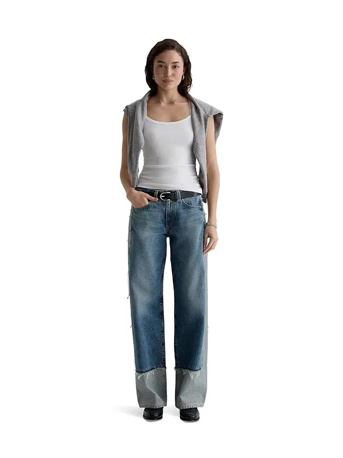 Джинсы свободные Adria Low Rise Baggy Wide Leg AG Jeans, 13 Years Otherworldly — изображение 2 из 5, странственный