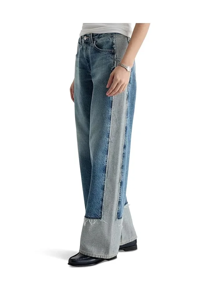Джинсы свободные Adria Low Rise Baggy Wide Leg AG Jeans, 13 Years Otherworldly — изображение 3 из 5, странственный