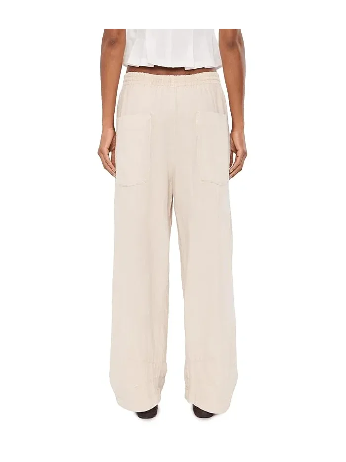 Брюки свободные Chambers Laid Back Pull-On Free People — изображение 4 из 5, песочный