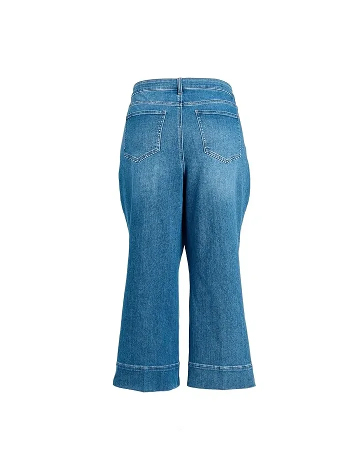 Джинсы широкие Teresa Wide Leg Ankle NYDJ — изображение 2 из 3, синий