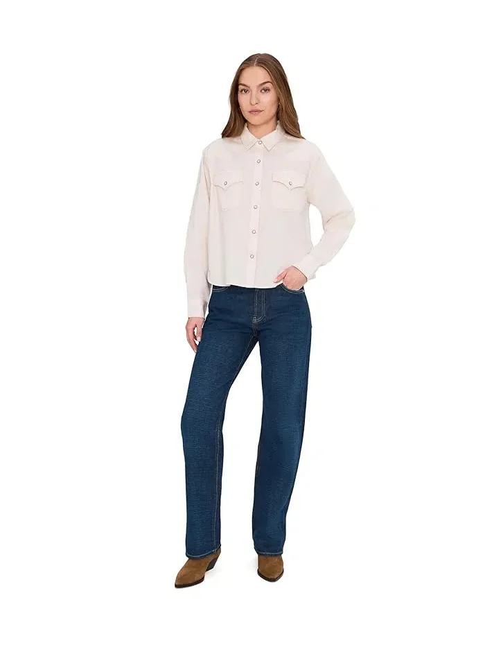 Джинсы прямые узкие модели Sydney Mid-Rise Stovepipe AG Jeans, Outspoken — изображение 2 из 5, тауп