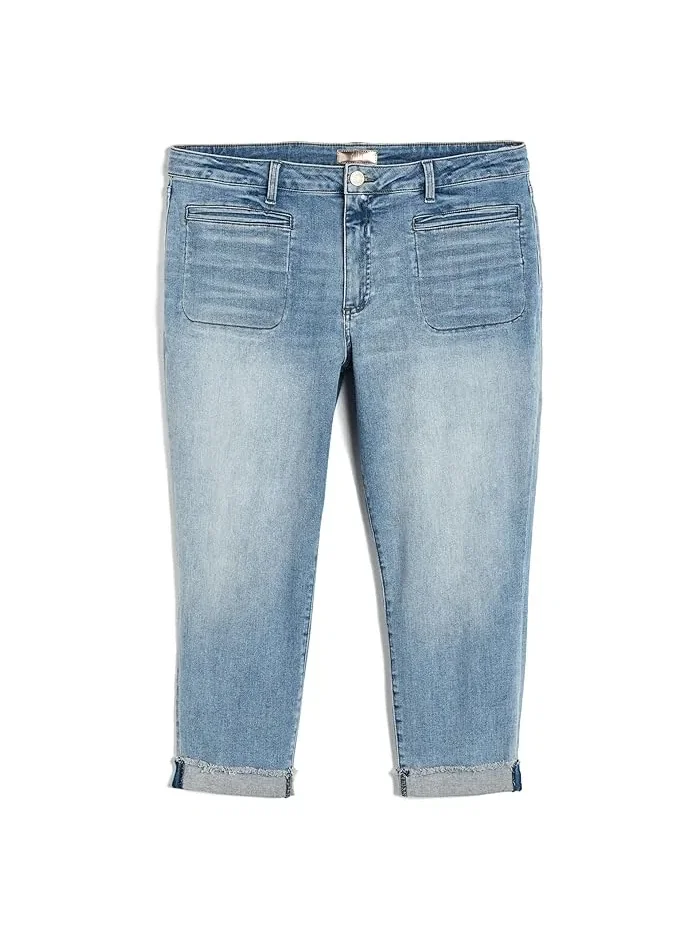 Джинсы прямые укороченные Amy Crop KUT from the Kloth, Traditional