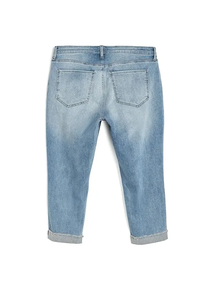 Джинсы прямые укороченные Amy Crop KUT from the Kloth, Traditional — изображение 2 из 3, традиционный коричневый