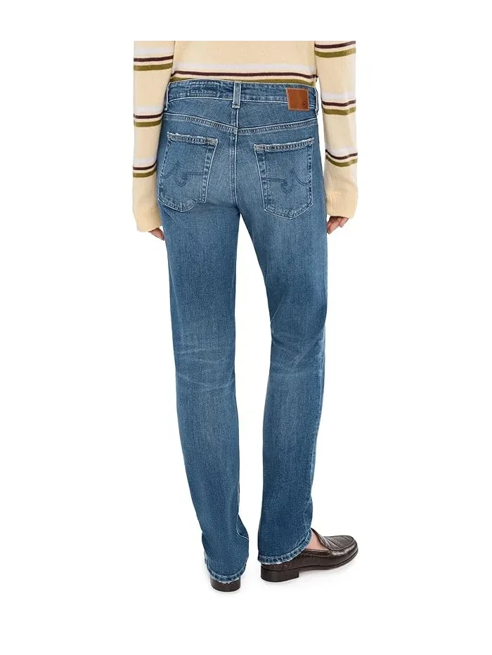 Джинсы низкой посадки AG Jeans — изображение 4 из 5, коричневый