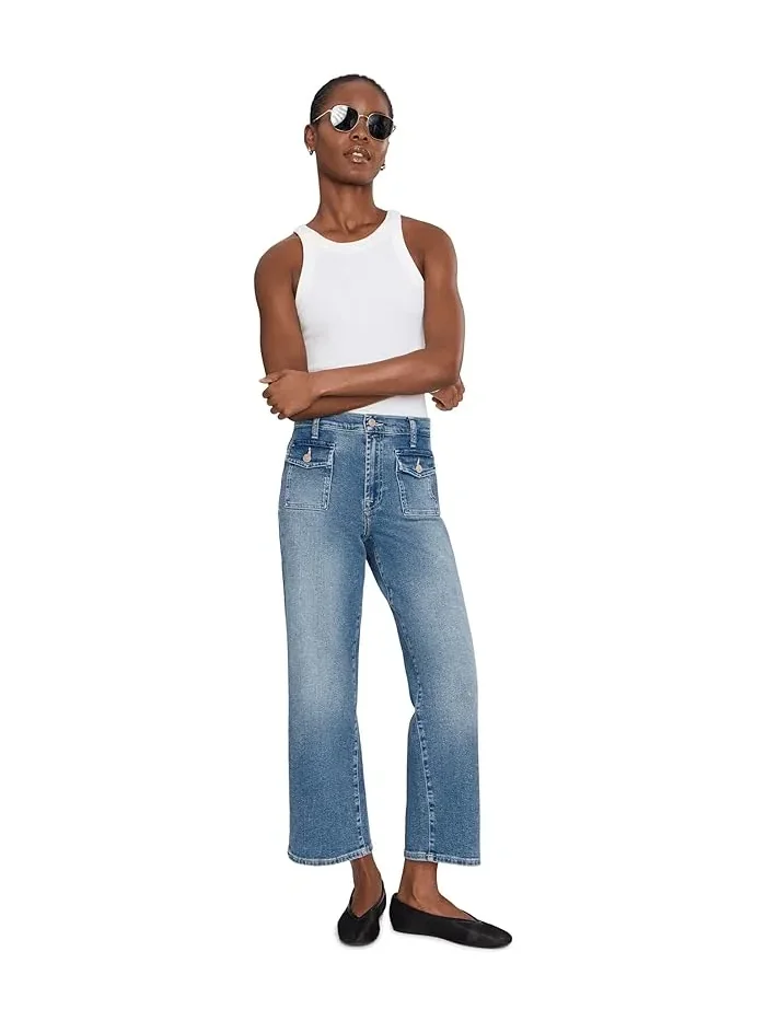 Джинсы Stovepipe Straight Ankle 7 For All Mankind — изображение 2 из 5, аквамариновый