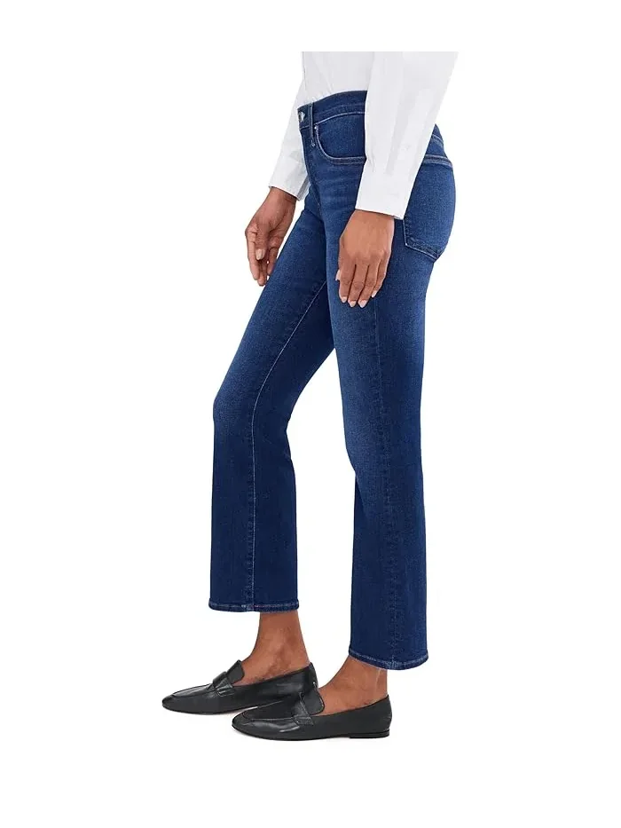 Джинсы клеш высокая посадка The Stretch Flare Crop Madewell — изображение 3 из 5, синий