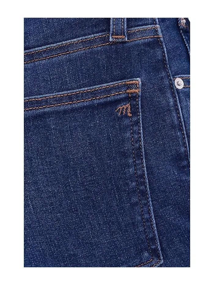 Джинсы клеш высокая посадка The Stretch Flare Crop Madewell — изображение 5 из 5, синий