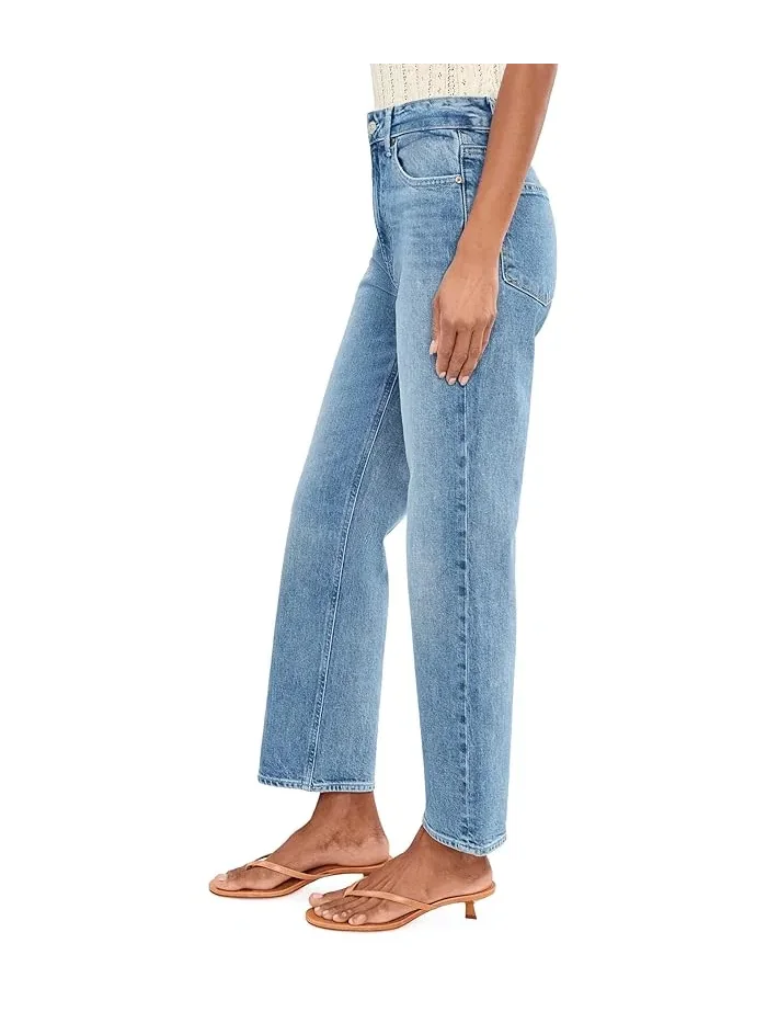 Джинсы прямые Stevie Ankle Seamed Beltloops Paige — изображение 3 из 5, бежевый