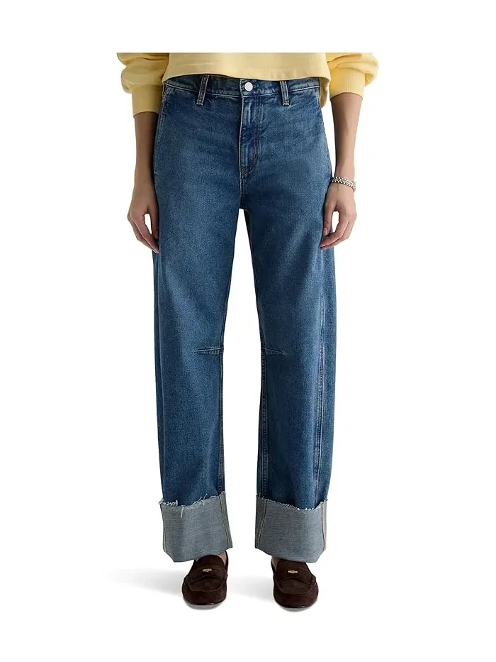 Джинсы высокие с манжетами Mercer AG Jeans, 11 Years Enrich