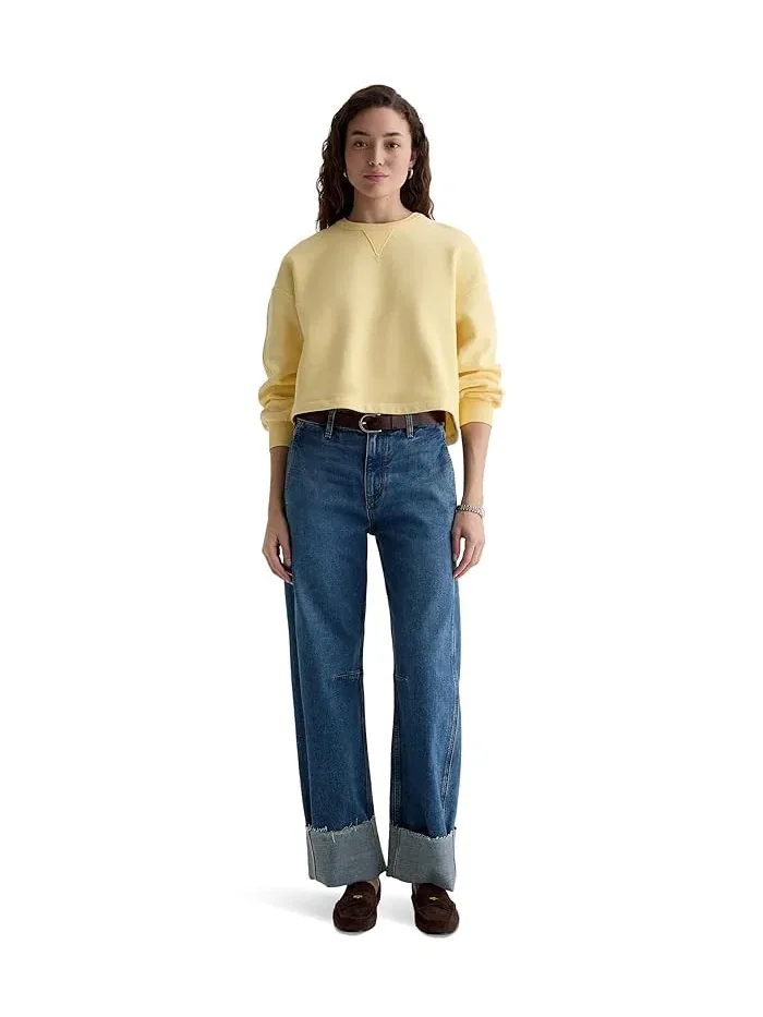 Джинсы высокие с манжетами Mercer AG Jeans, 11 Years Enrich — изображение 2 из 5, обогащенный