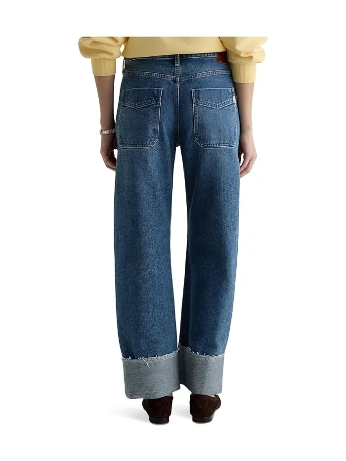Джинсы высокие с манжетами Mercer AG Jeans, 11 Years Enrich — изображение 4 из 5, обогащенный