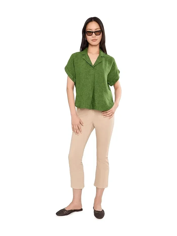 Джинсы Petite Garment Dyed Cotton Stretch Denim Ankle Kick Eileen Fisher — изображение 2 из 5, пшеница
