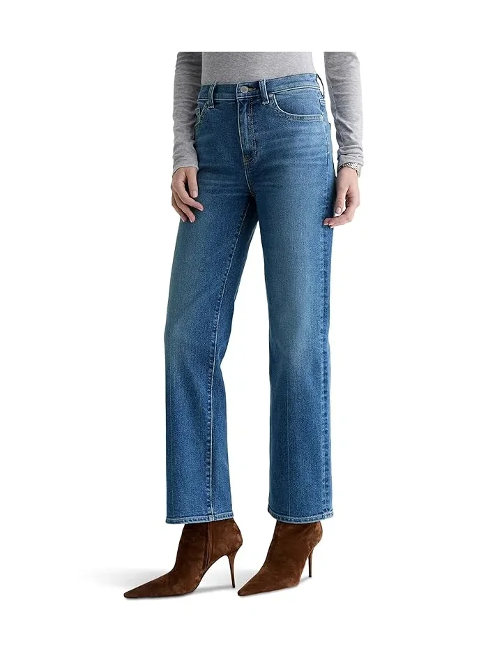 Джинсы прямые Brinley Mid-Rise Straight AG Jeans, Rewind