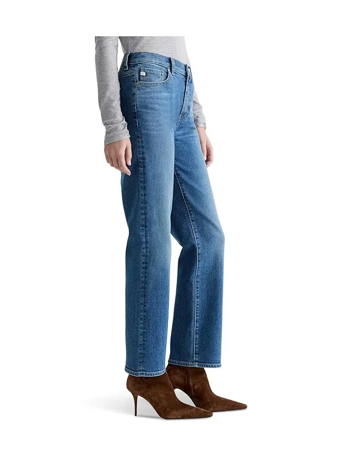 Джинсы прямые Brinley Mid-Rise Straight AG Jeans, Rewind — изображение 3 из 5, перемотка