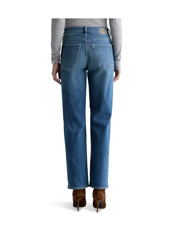Джинсы прямые Brinley Mid-Rise Straight AG Jeans, Rewind — изображение 4 из 5, перемотка