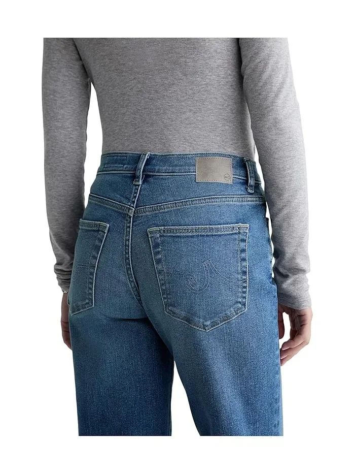 Джинсы прямые Brinley Mid-Rise Straight AG Jeans, Rewind — изображение 5 из 5, перемотка