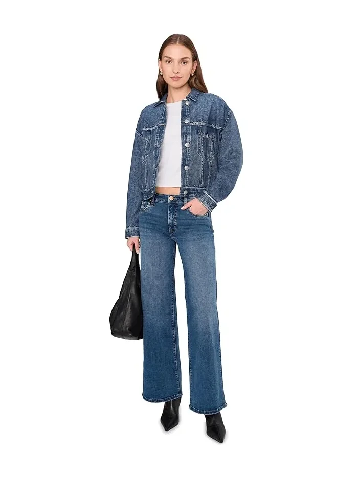 Джинсы Maya High-Rise Wide Leg KUT from the Kloth, Generous — изображение 2 из 5, бежевый