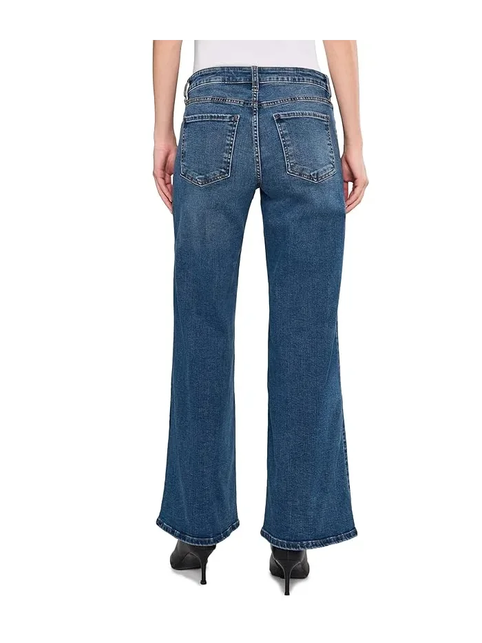 Джинсы Maya High-Rise Wide Leg KUT from the Kloth, Generous — изображение 4 из 5, бежевый