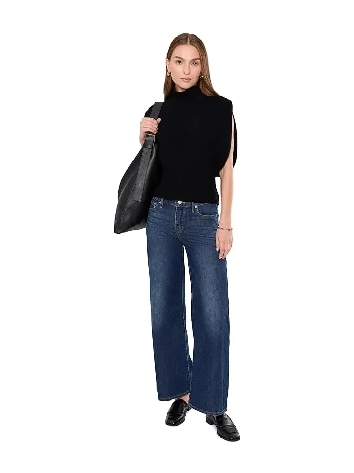 Джинсы с декоративными швами 318 Seamed Wide Leg Levi's Womens — изображение 2 из 5, черный