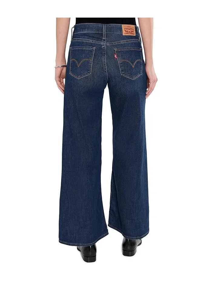 Джинсы с декоративными швами 318 Seamed Wide Leg Levi's Womens — изображение 4 из 5, черный