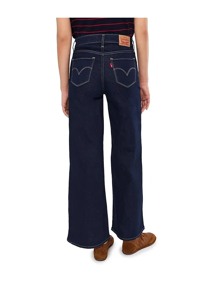 Джинсы широкие с отделкой швами 318 Seamed Wide Leg Levi's Womens — изображение 4 из 5, голубой