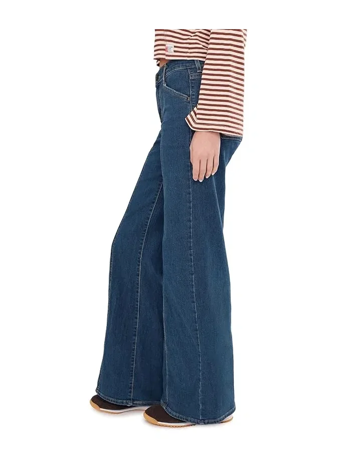 Джинсы женские Levi's Womens 318 Seamed Wide Leg — изображение 3 из 5, джинсовый синий