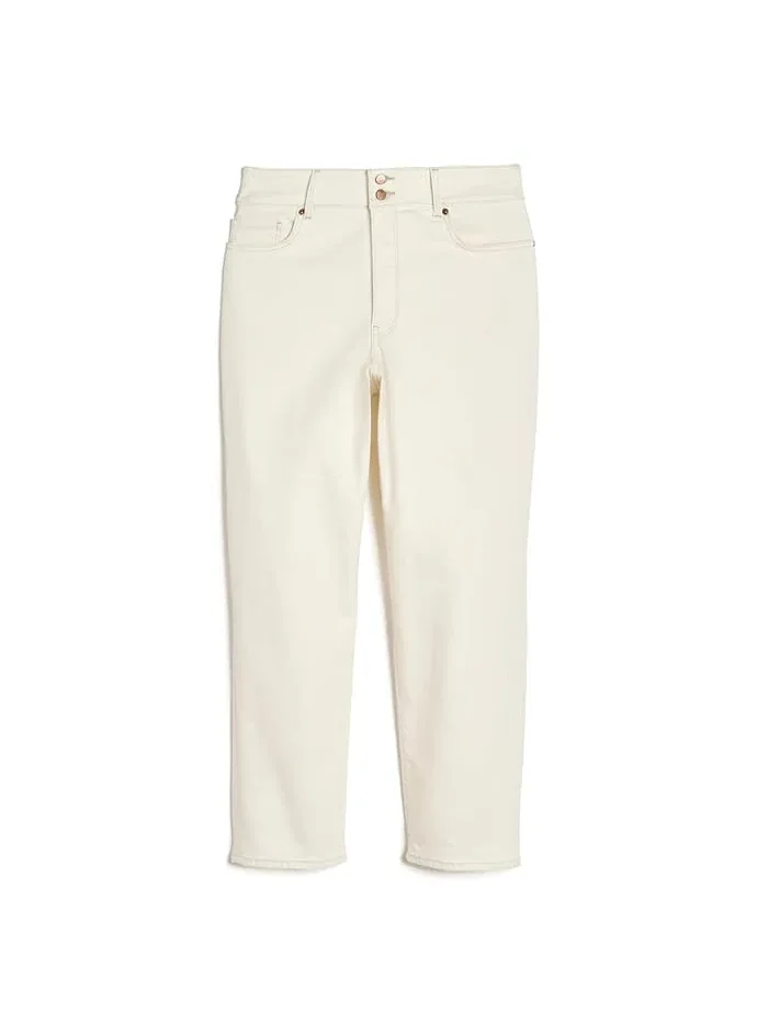 Джинсы прямого кроя Bailey Relaxed Straight Crop Cuff NYDJ — изображение 1 из 4, винтажный белый