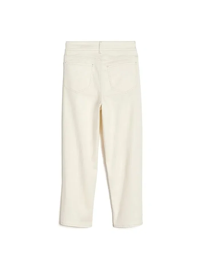 Джинсы прямого кроя Bailey Relaxed Straight Crop Cuff NYDJ — изображение 2 из 4, винтажный белый
