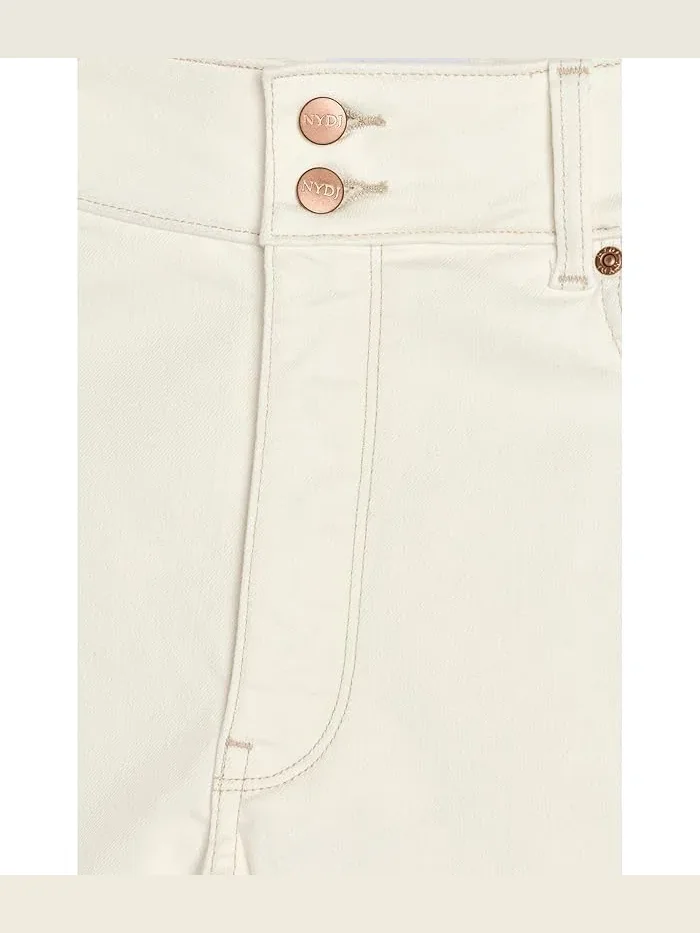 Джинсы прямого кроя Bailey Relaxed Straight Crop Cuff NYDJ — изображение 3 из 4, винтажный белый