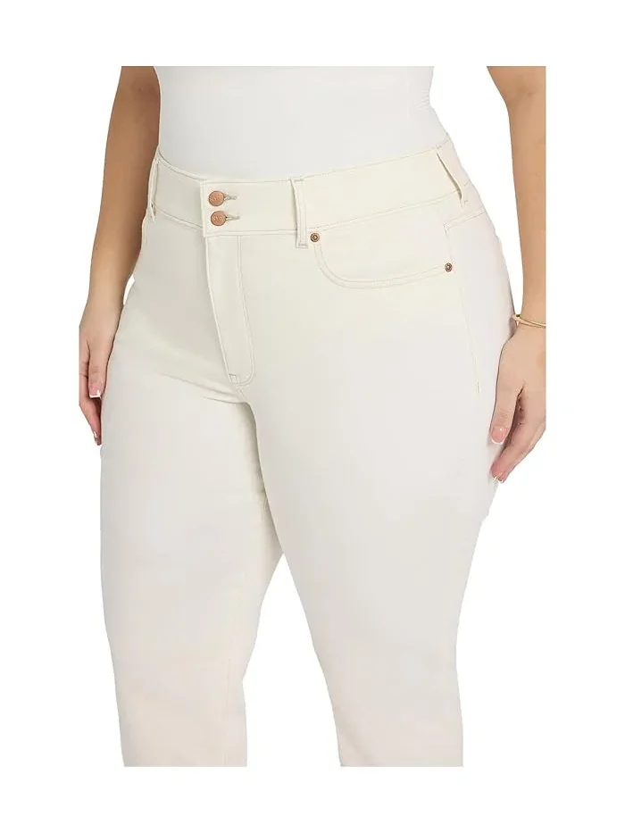 Джинсы прямого кроя Bailey Relaxed Straight Crop Cuff NYDJ — изображение 4 из 4, винтажный белый