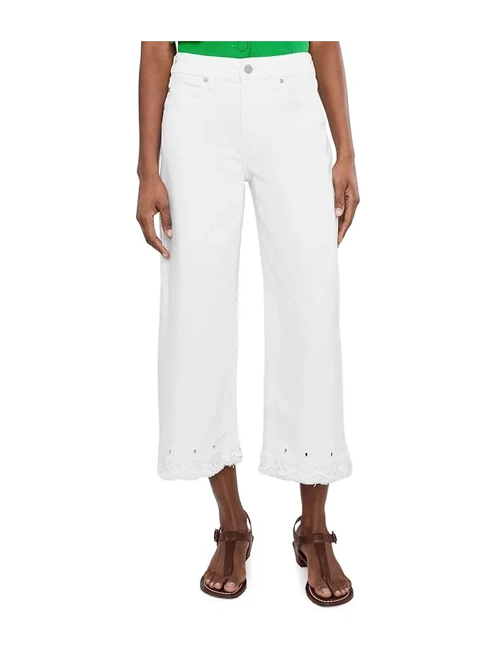 Джинсы с вышивкой Petite Mid-rise Stride Crop Wide Leg Liverpool Los Angeles, Bryce Canyon