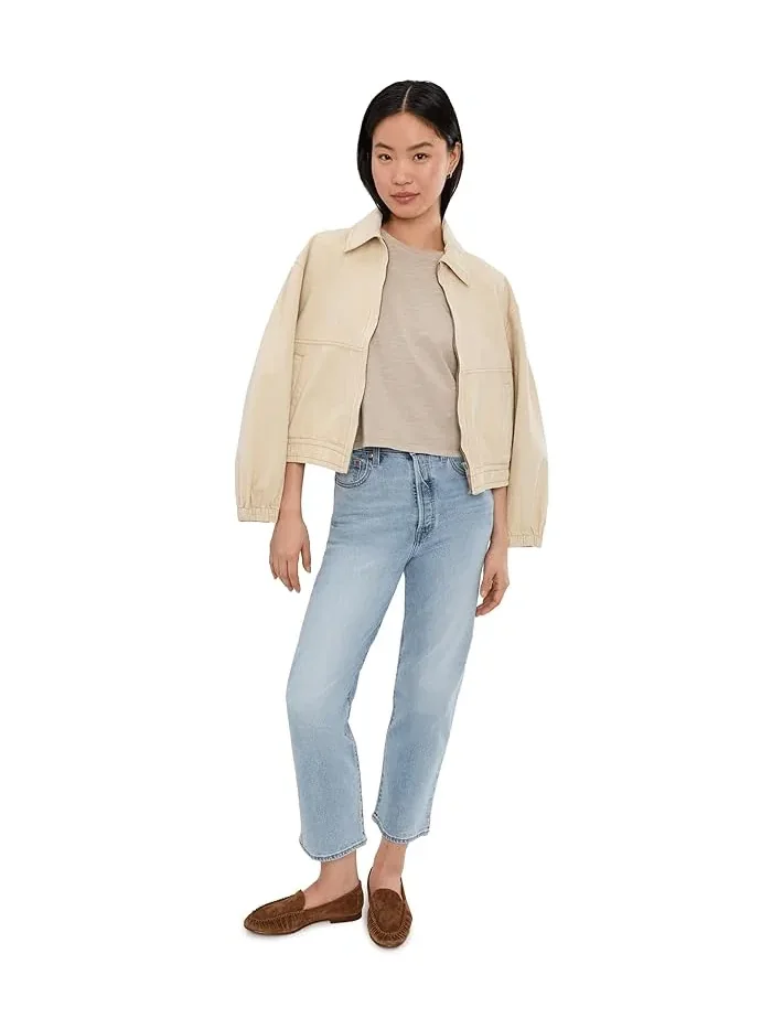 Женские джинсы Levi's Ribcage Straight Ankle — изображение 2 из 5, голубой