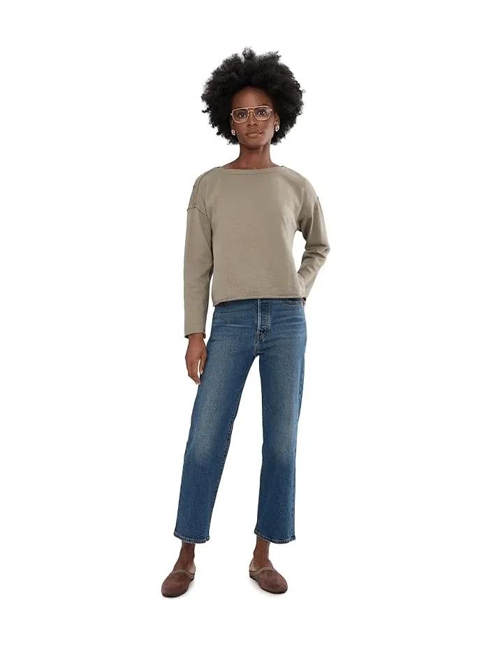 Женские джинсы Levi's Ribcage Straight Ankle — изображение 2 из 5, синий